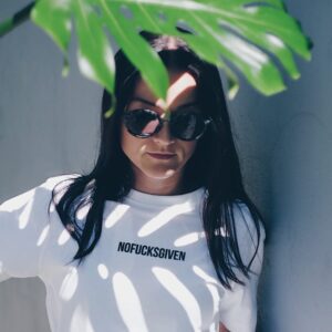 NOFUCKSGIVEN white t-shirt