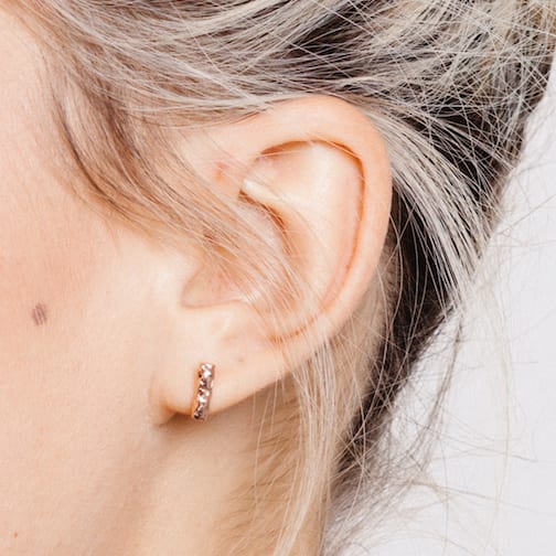 Meteorite Bar Stud Earrings - Image 2
