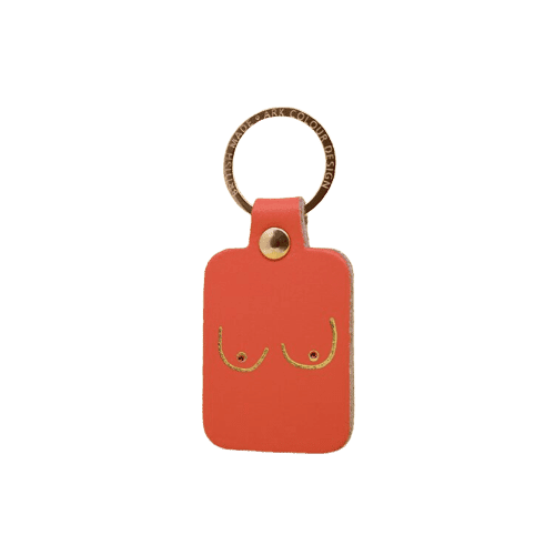 Boob Key Ring - Coral