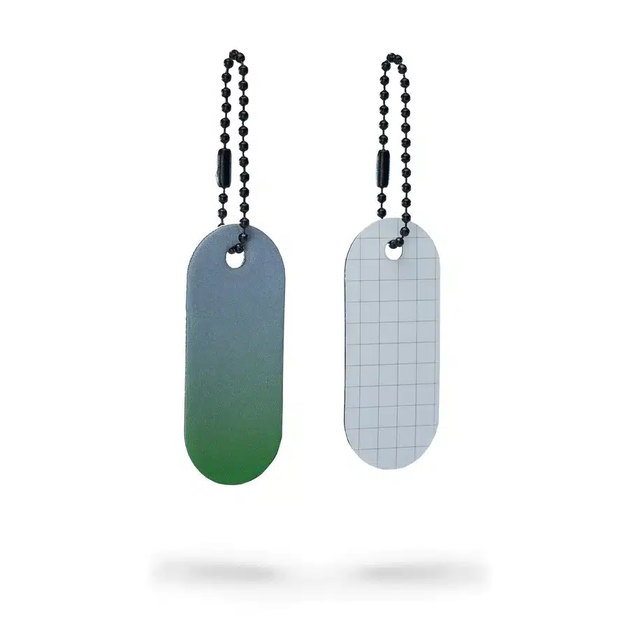 Reflective Tag - Green Fade