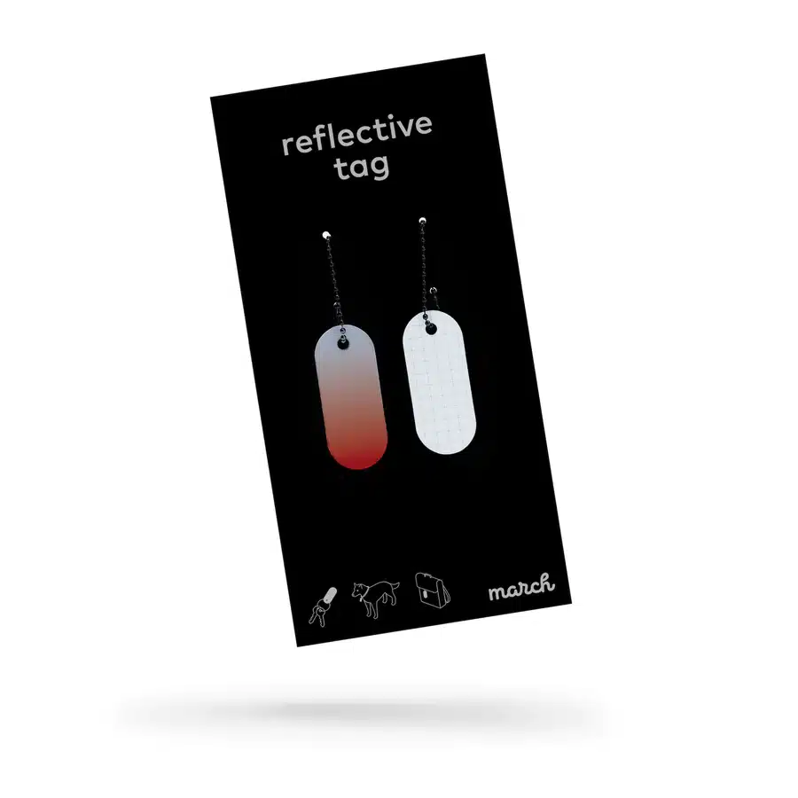 Reflective Tag - Red Fade - Image 2