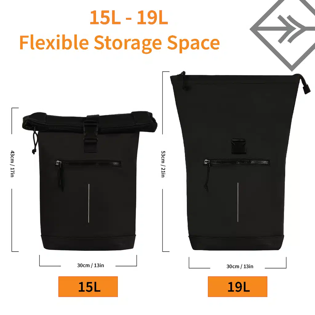 New York Rolltop Backpack - Antracite - Image 3