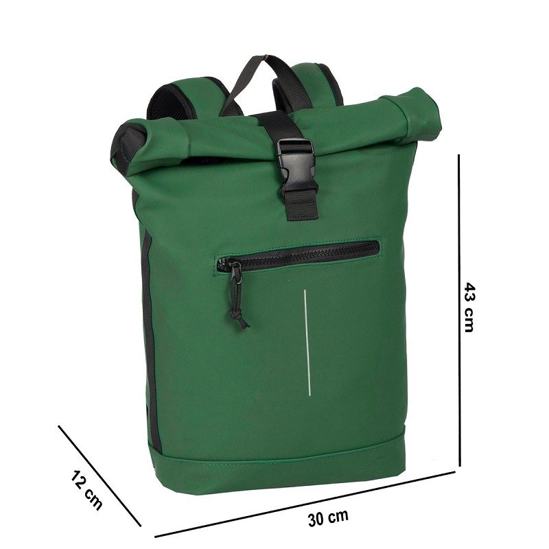 New York Rolltop Backpack - Dark Green - Image 3
