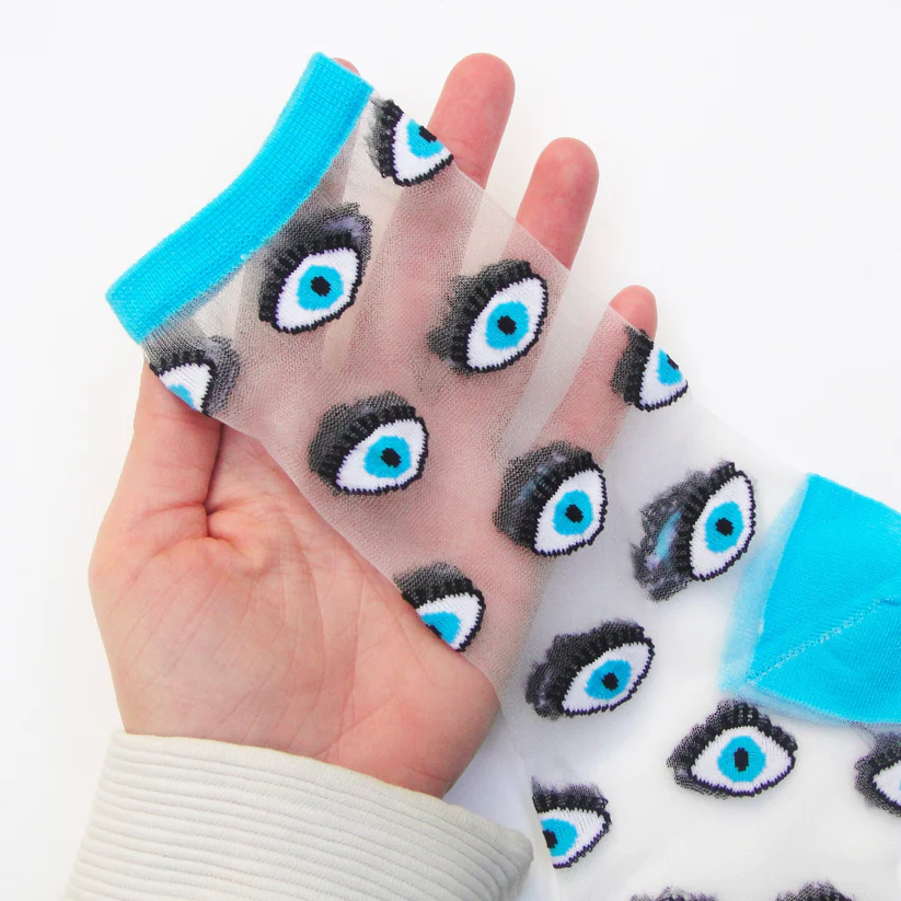 Blue Eyes - Transparent Socks - Pilt 2