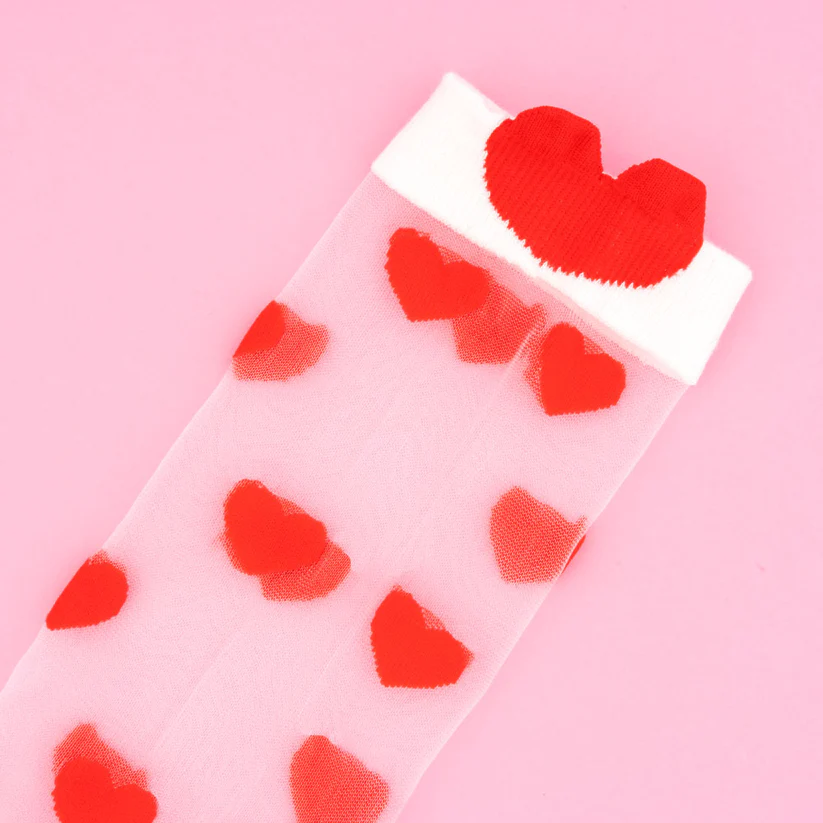 Hearts - Transparent Socks - Pilt 2