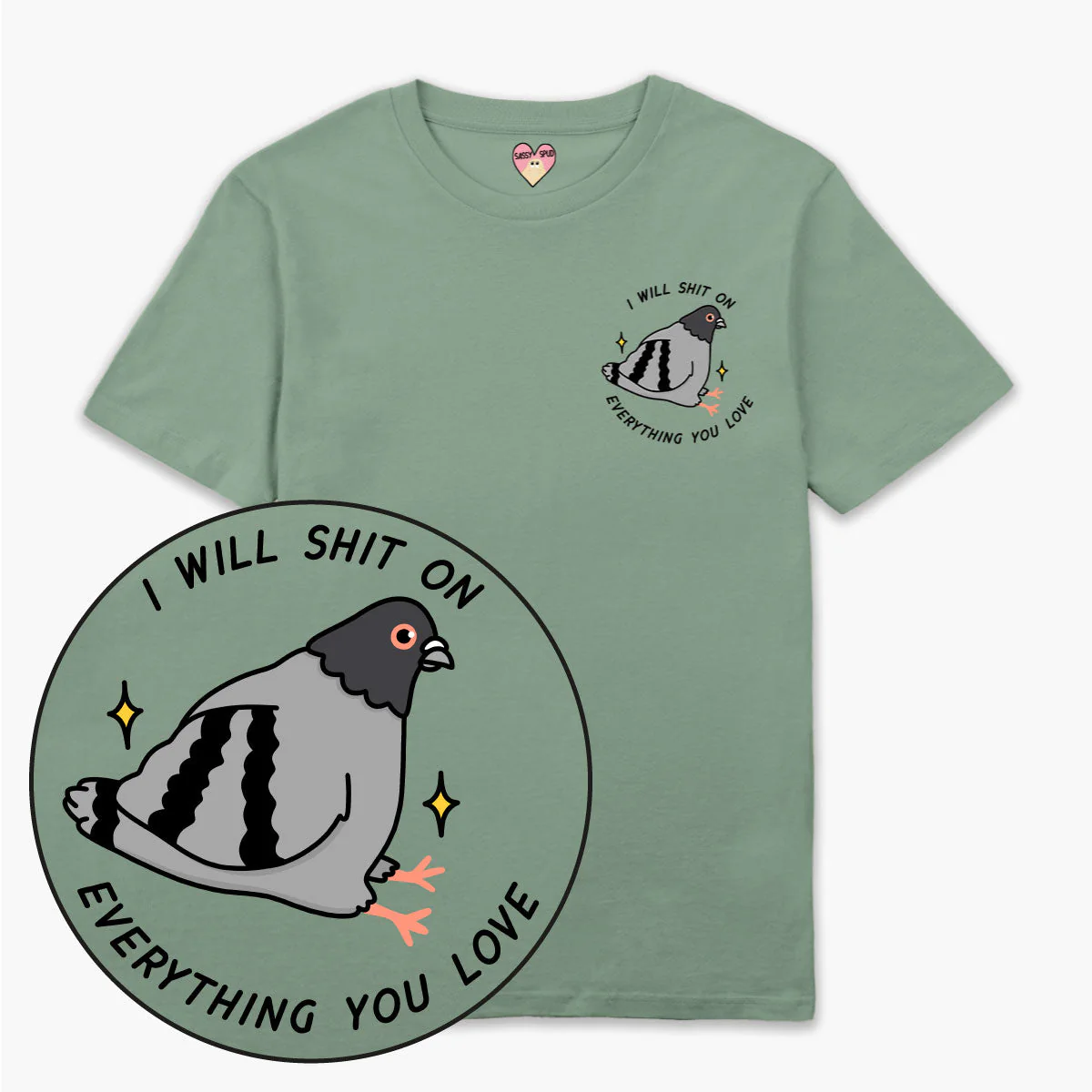Pigeon Poo T-Shirt - Green