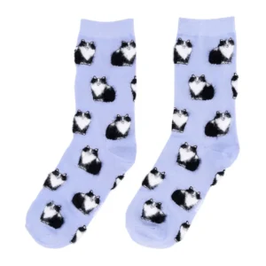 Cats - Lilac Cotton Socks