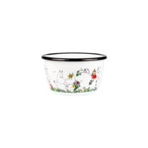 Happy Family In the Garden - Moomin enamel bowl 3dl
