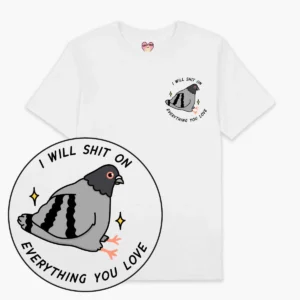 Pigeon Poo T-Shirt  - White