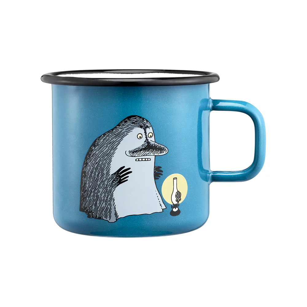 Groke - Moomin blue enamel mug 5,5dl