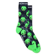 We Out Here Socks - Black lightening