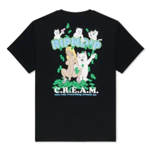 Club Cream Tee - Black