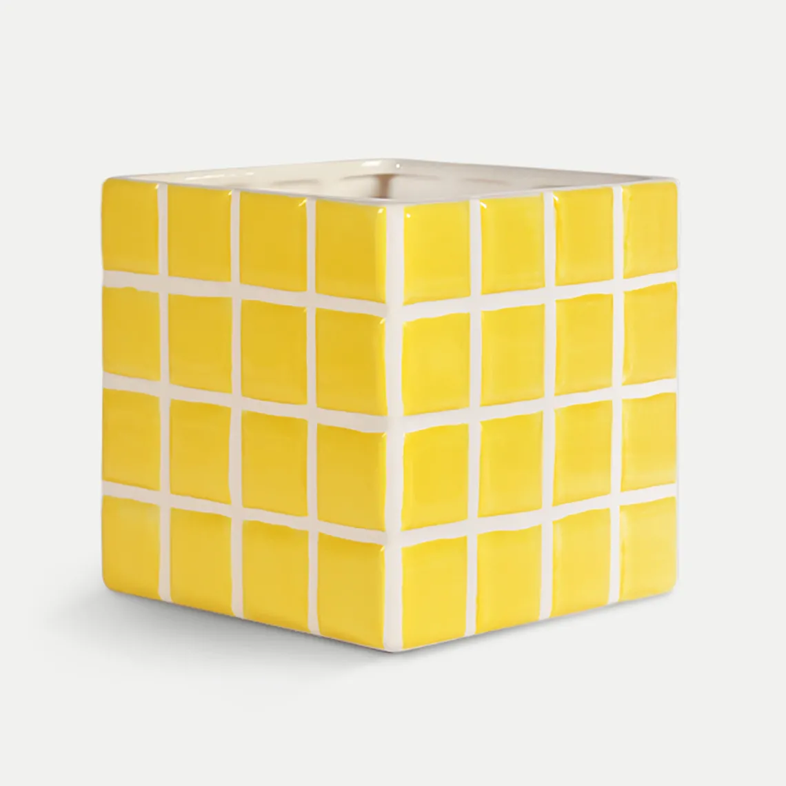 Planter Tile - Yellow 14 x 14 x 14 cm