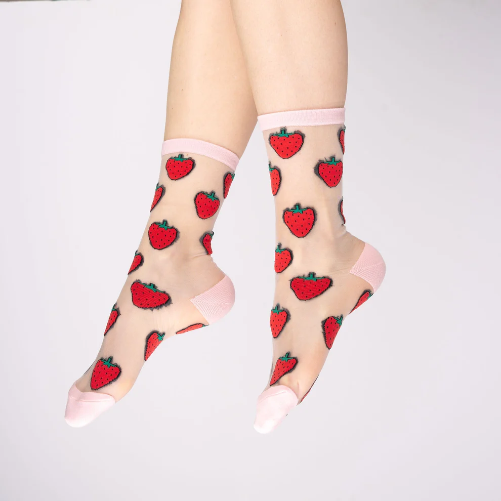 Strawberry - Transparent Socks - Pilt 2