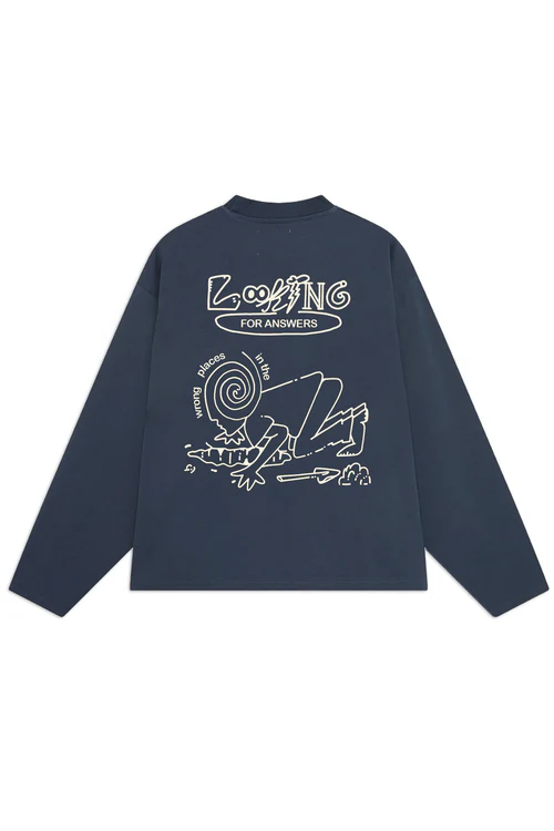 LOOKING LONG T-shirt long sleeve - Dark Grey