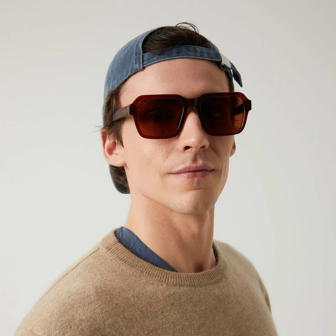 "Ria" Burgundy Sunglasses - Image 2