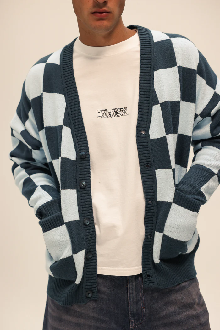 Cardigan - Blue Check - Pilt 2