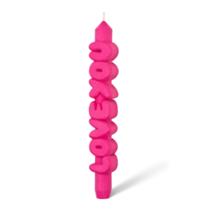 Love You 3D Candle - Pink