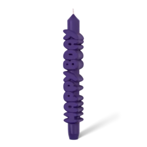 Happy Bday 3D Candle - Indigo