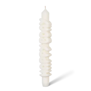 Happy Bday 3D Candle - White