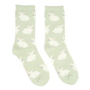 Rabbits - Grey Cotton Socks