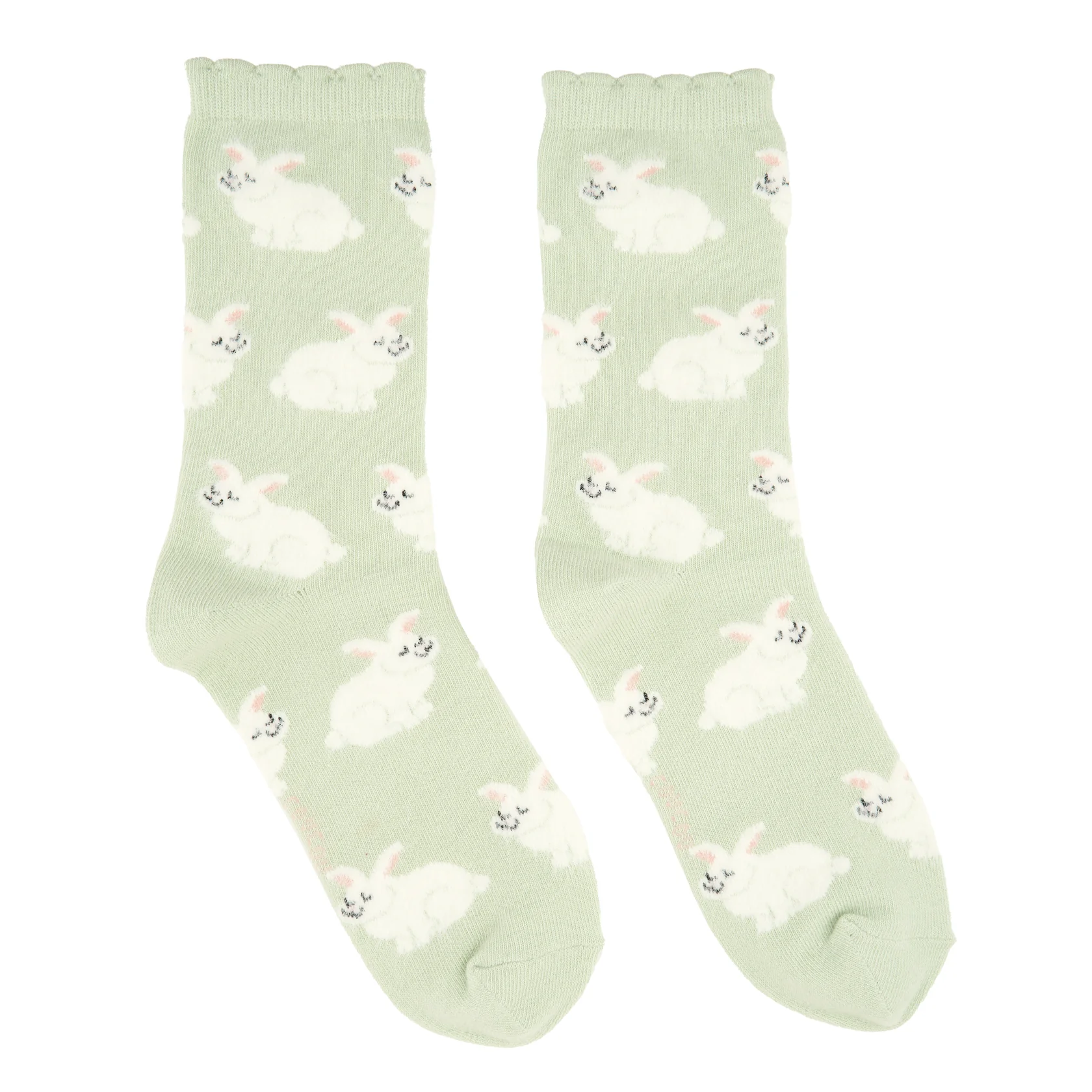 Rabbits - Grey Cotton Socks