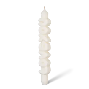 Love You 3D Candle - White