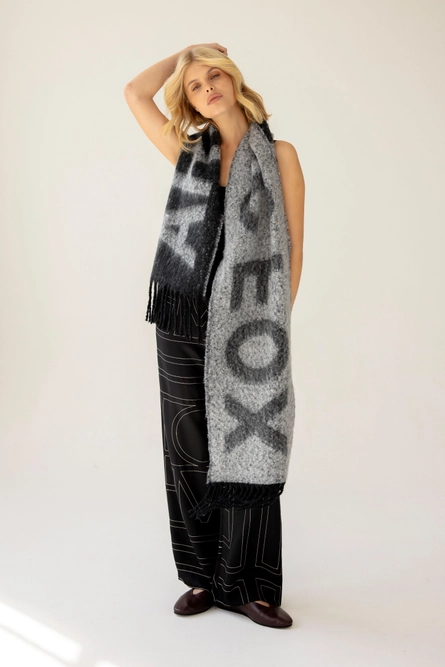 Arctic Fox Scarf - Monochrome Logo - Image 3