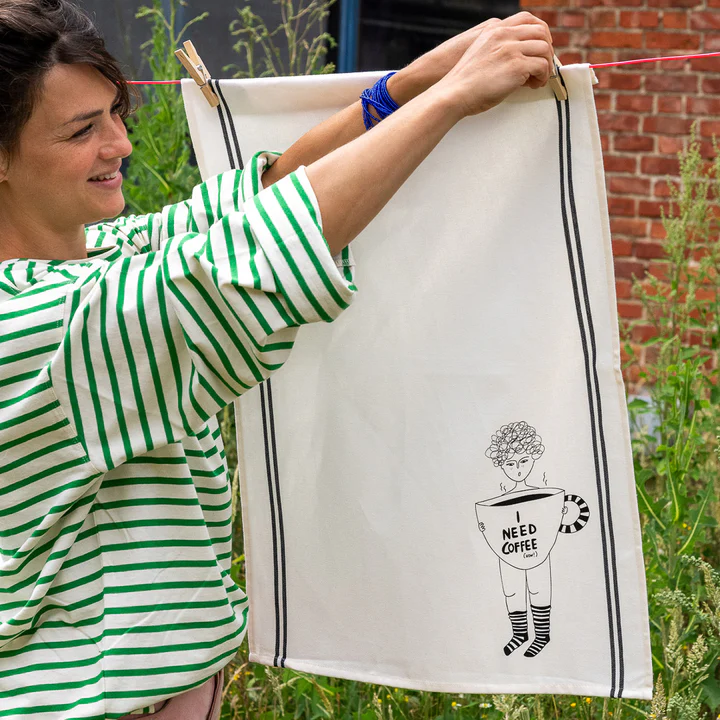 Couple Tea Towel - Need Coffee - Image 2