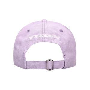 A pink Moomin cap viewed from the back, featuring an adjustable metal buckle strap and white embroidered NORTHBUNDLES text above the opening—perfect for pairing with your favourite Moomin keyrings. Gate21.ee