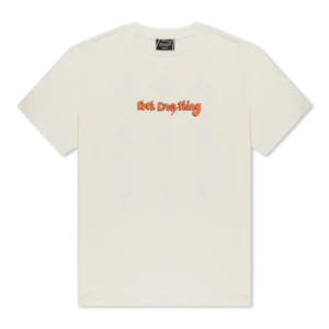 Dusty olive short-sleeved Nerman Rockwell T-shirt with the orange text Fuck Everything printed across the chest. Gate21.ee
