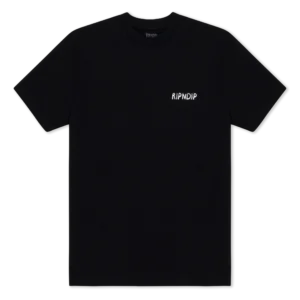 A plain black short-sleeve t-shirt called the Coco Nerm Tee, featuring "RIPNDIP" in white on the left chest. Gate21.ee