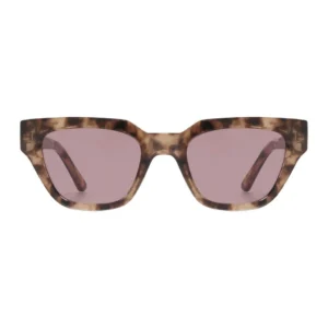 A pair of KAWS - Black/Yellow Tortoise (Copy) sunglasses with a black and yellow tortoiseshell frame and rectangular lenses is shown facing forwards against a white background. Gate21.ee
